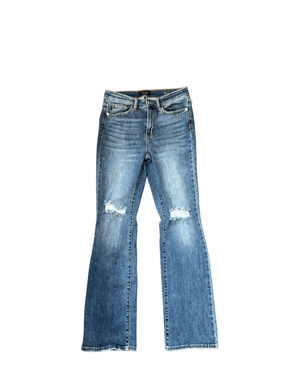 Judy Blue Jeans Womens Size 11/33 Bootcut/Flare High Rise Stretch Blue Denim